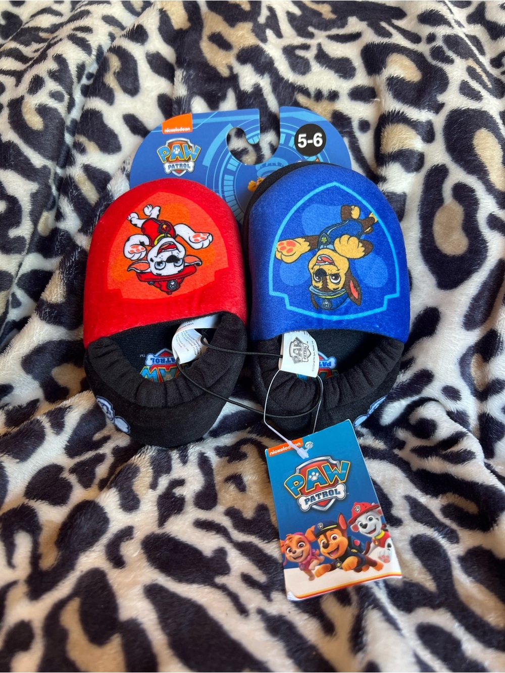 Paw Patrol Kids Character Slippers - Red & Blue